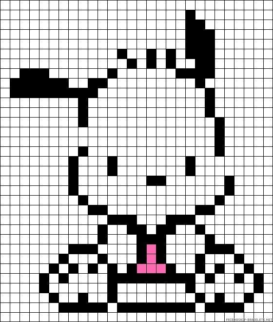 Pochacco en patrón de punto de cruz