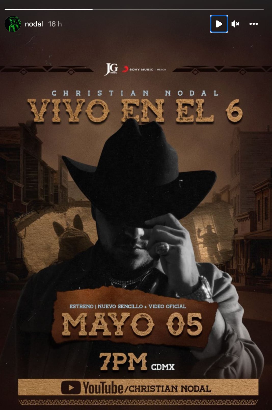 Christian Nodal anuncia su nuevo tema 'Vivo en el 6'
