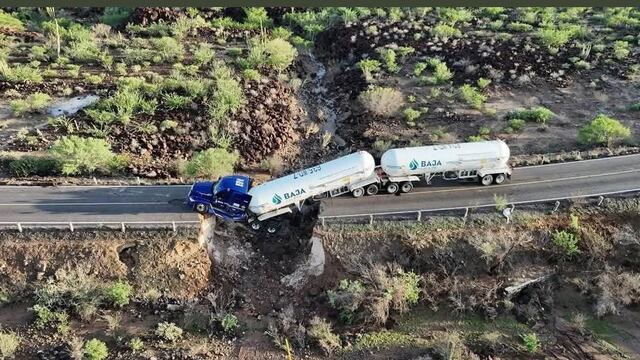 Pipa de gas en Mulegé