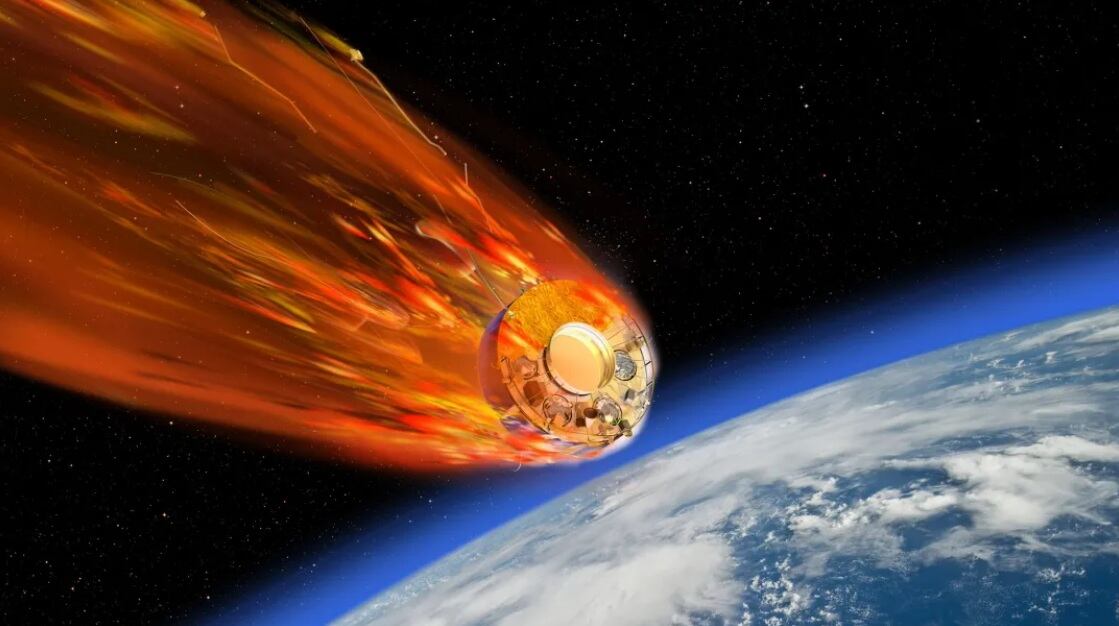 Nave entrando a la Tierra