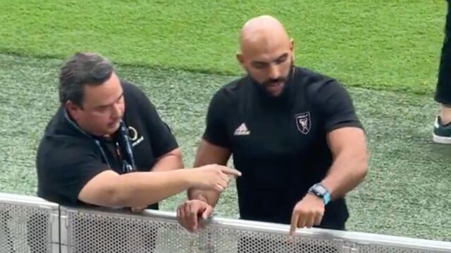 Guardaespaldas de Messi en el Estadio de Rayados
