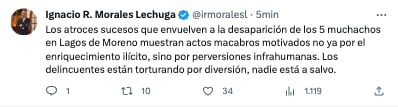 Indignación por crimen contra jóvenes desaparecidos en Lagos de Moreno