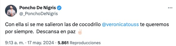 Famosos lamentan la muerte de Verónica Toussaint