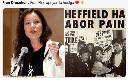 El poderoso discurso de Fran Drescher “La Niñera” por la huelga de actores dejó estos divertidos memes