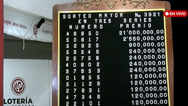 Resultados Sorteo Mayor 3921 de Lotería Nacional en vivo: Ganadores de hoy 12 de marzo