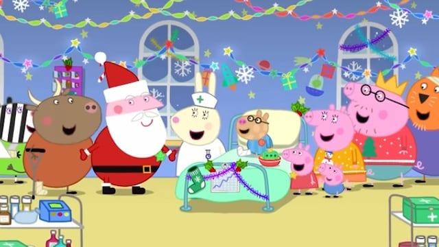 Maratón de capítulos de Peppa Pig con Santa Claus