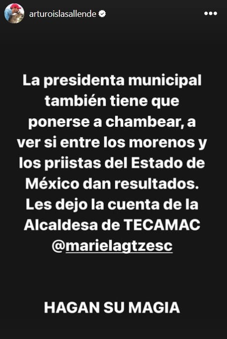Arturo Islas cuestiona a la presidenta municipal de Tecámac, Mariela Gutiérrez, por no decir nada del perro lanzado a cazo con aceite hirviendo