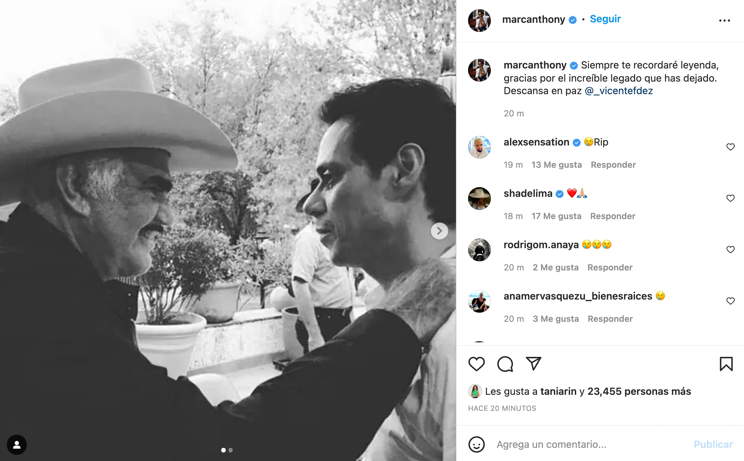 Marc Anthony y Vicente Fernández