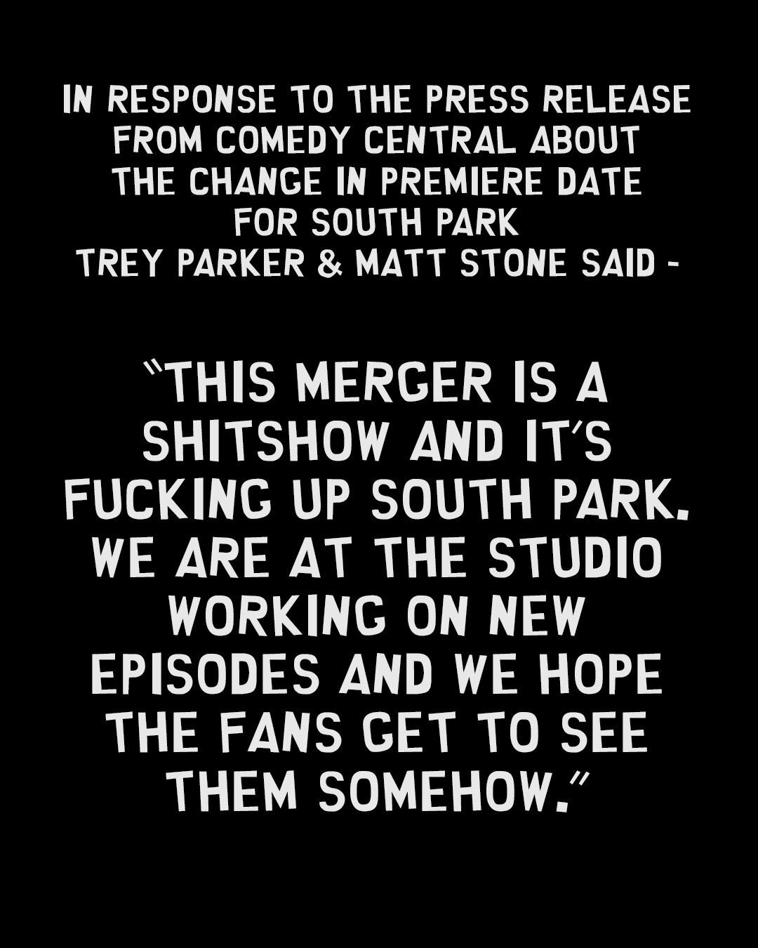 Creadores anuncian retraso de temporada 27 South Park