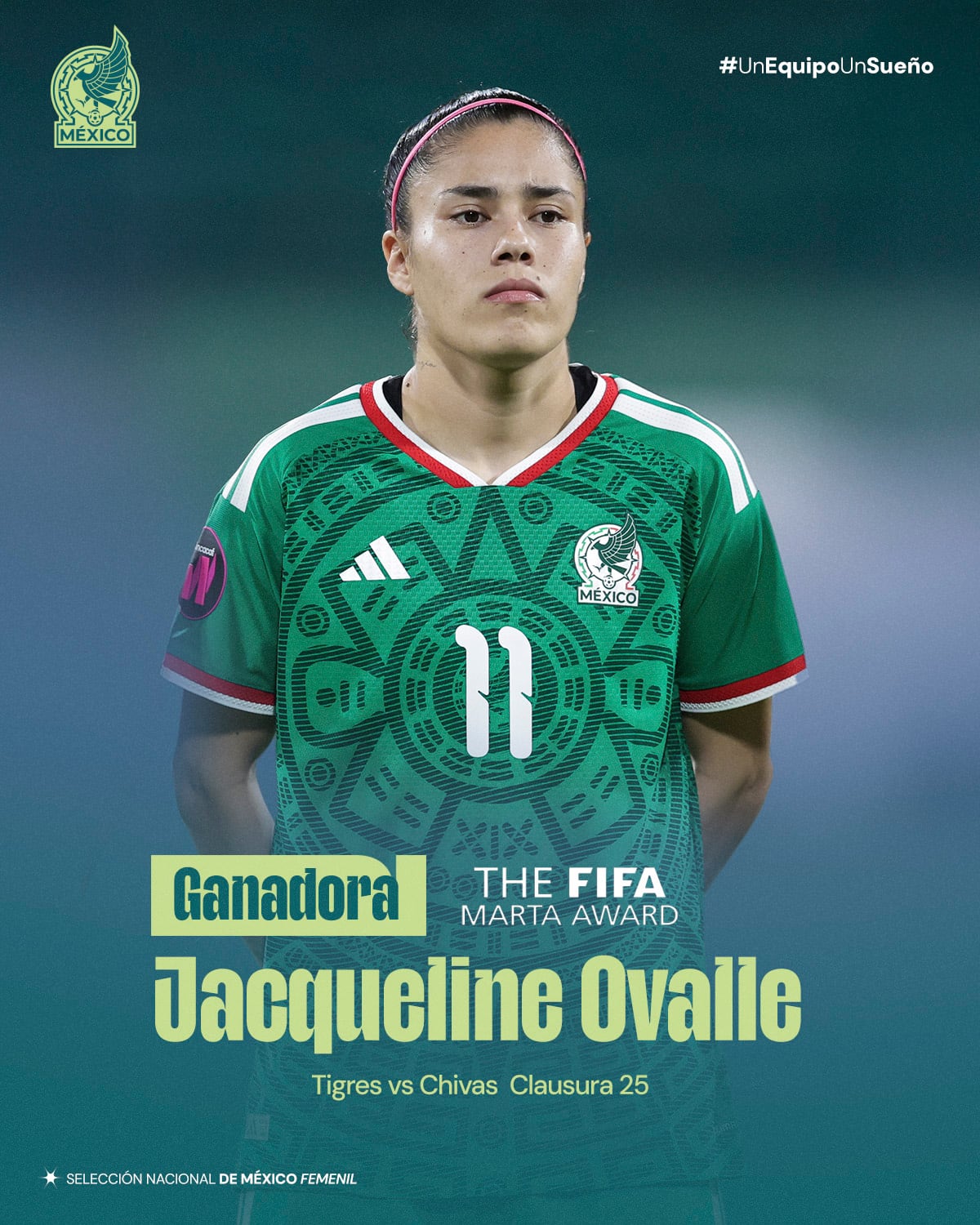 Lizbeth Ovalle, ganadora del Marta Award que entrega la FIFA