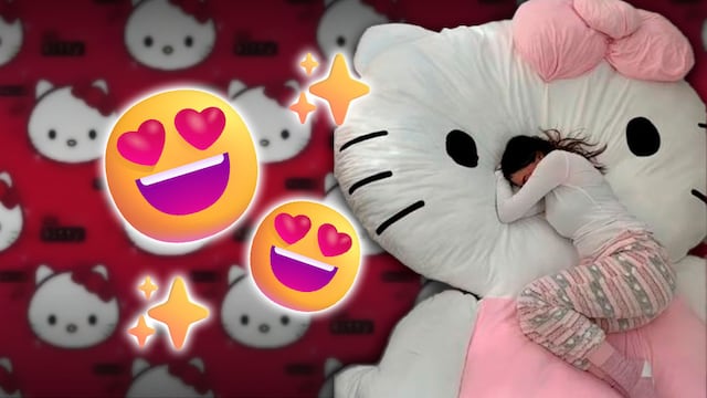 Cama gigante de Hello Kitty