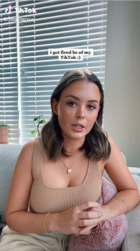 Lexi Larson revela en TikTok el secreto para conseguir empleo; la despiden