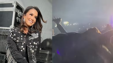 Casi tiran a Laura G al intentar hacer crowd surfing entre el público del Multiverso Festival Musical (VIDEO)