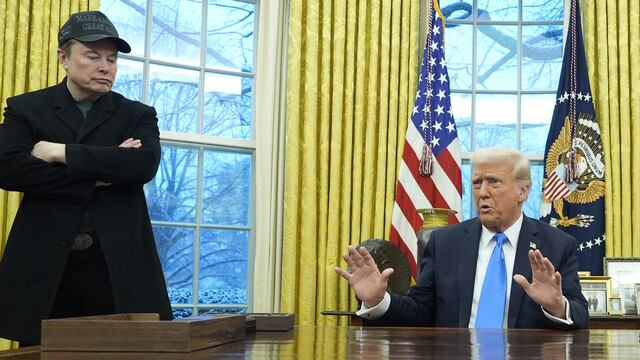 Donald Trump, presidente de los Estados Unidos junto a Elon Musk