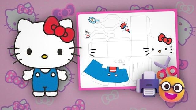 Hello Kitty para recortar y armar: 5 plantillas para imprimir en casa
