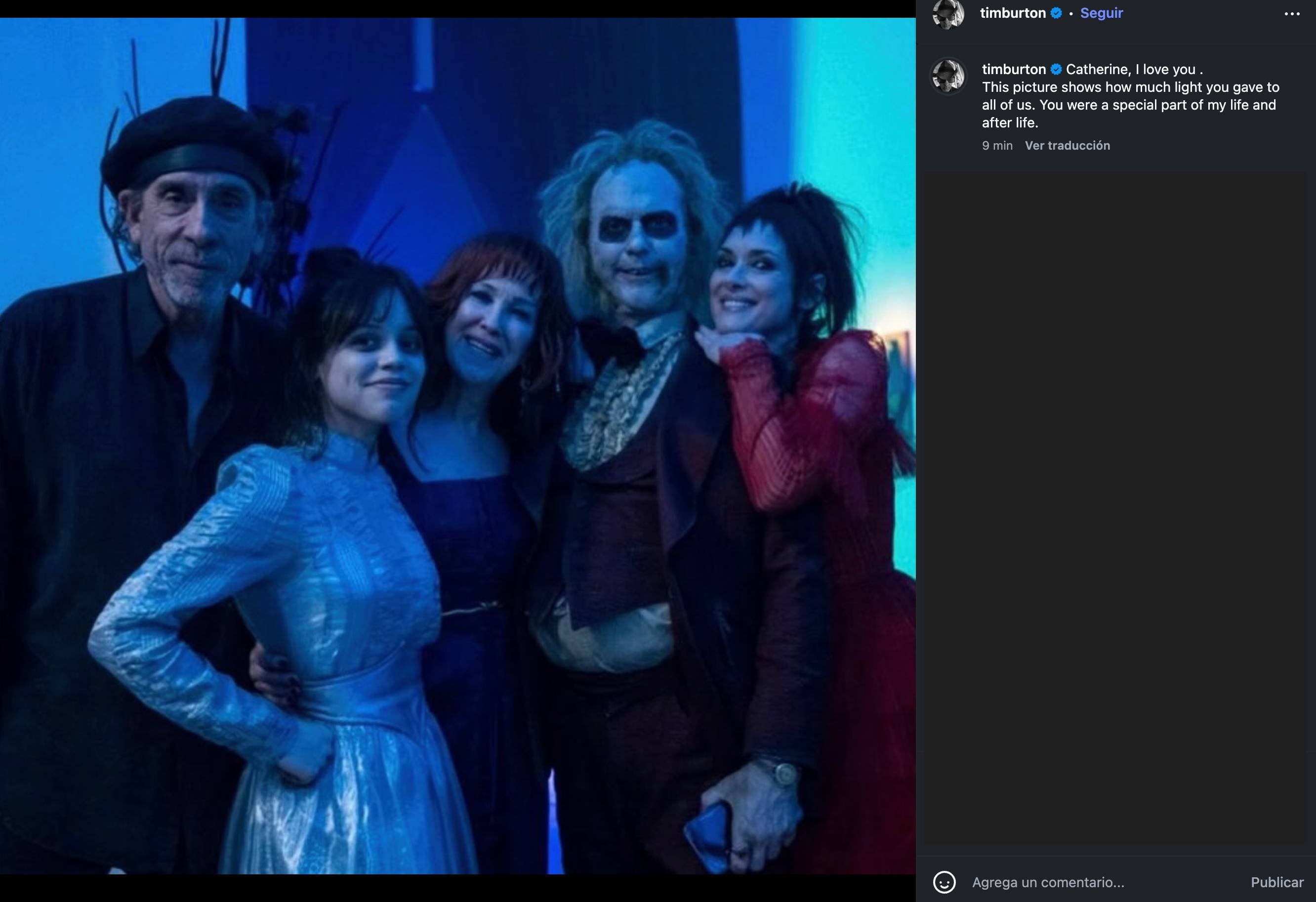 Tim Burton despide a Catherine O'Hara