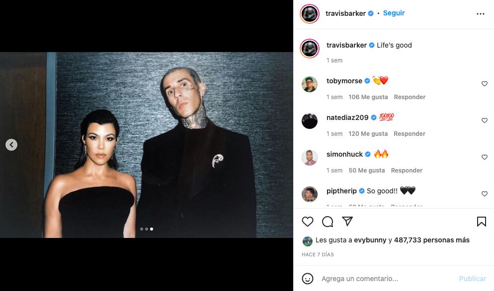 Travis Barker y Kourtney Kardashian