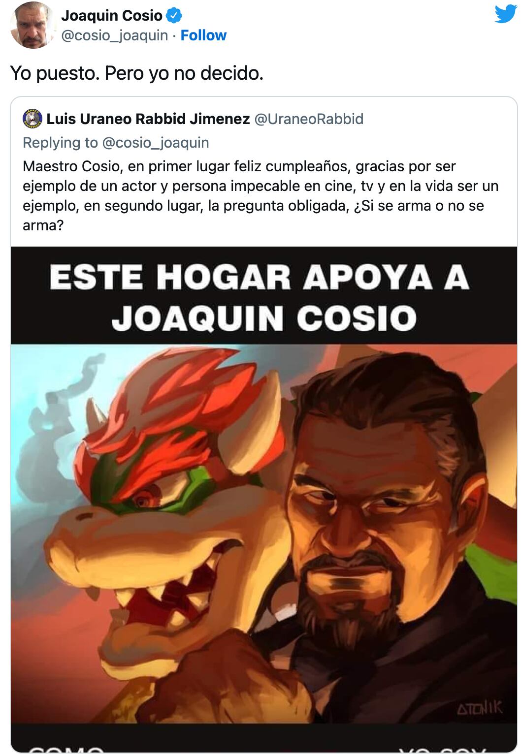 Campaña para que Joaquín Cosío sea Bowser