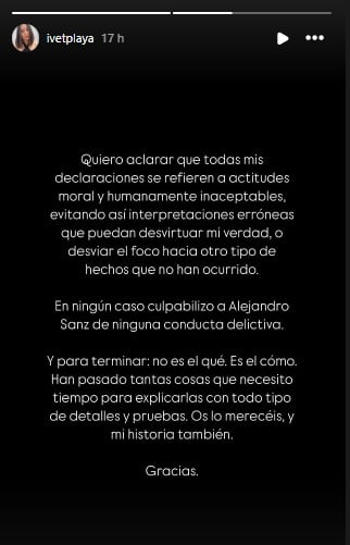 Comunicado de la fan de Alejandro Sanz negando actitudes ilegales con ella.