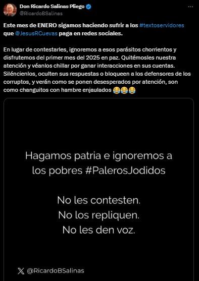 Ricardo Salinas Pliego en X.