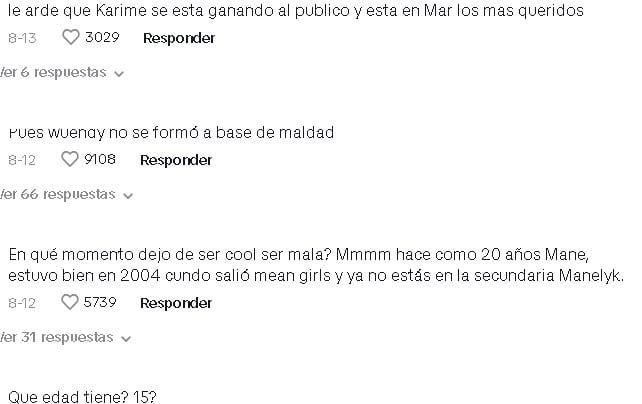 Usuarios opinan sobre palabras de Manelyk González de La Casa de los Famosos México 2024.