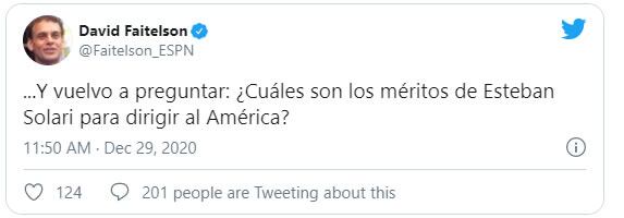 Publicación de David Faitelson