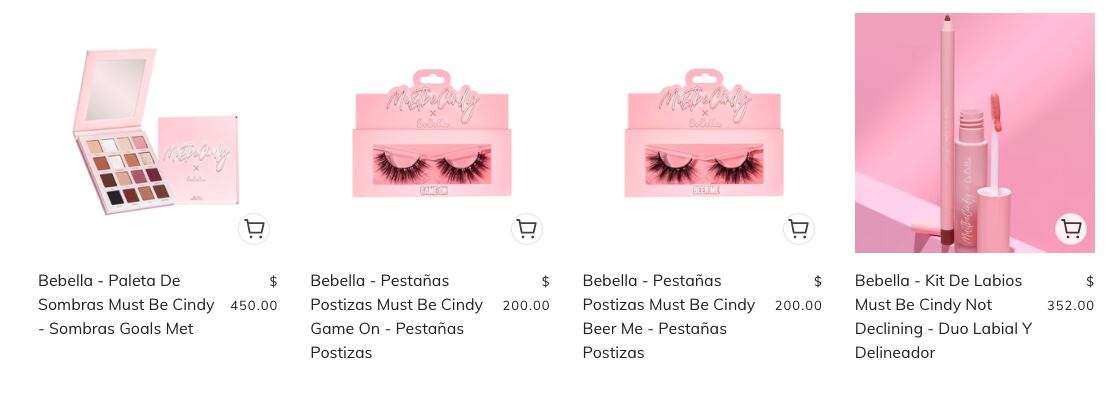 Colaboración de MustbeCindy x Bebella y Beauty creations