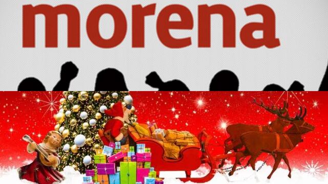 Morena y Santa Claus.