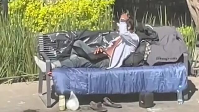 Hombre que vive en la calle