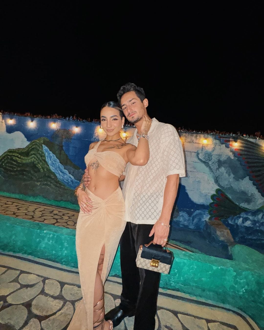 Leslie Gallardo con su novio Emilio Osorio.