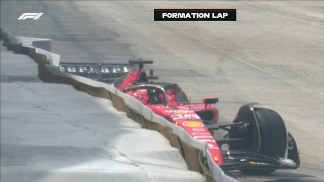 Charles Lecrerc choca en el Gran Premio de Brasil