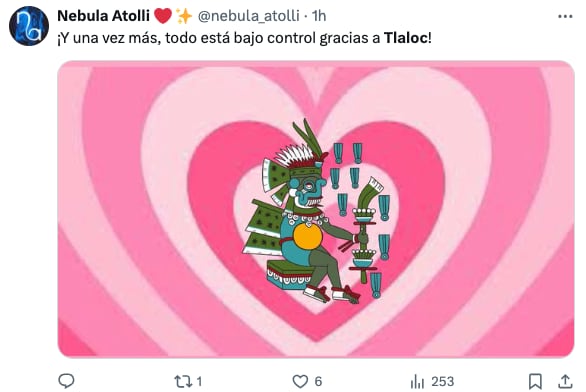 Memes agradecen a Tláloc por la lluvia en la CDMX