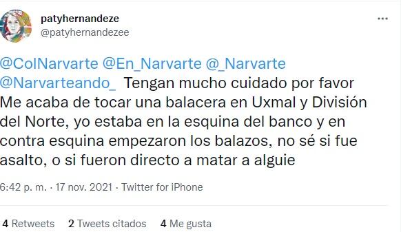 Balacera en división del norte