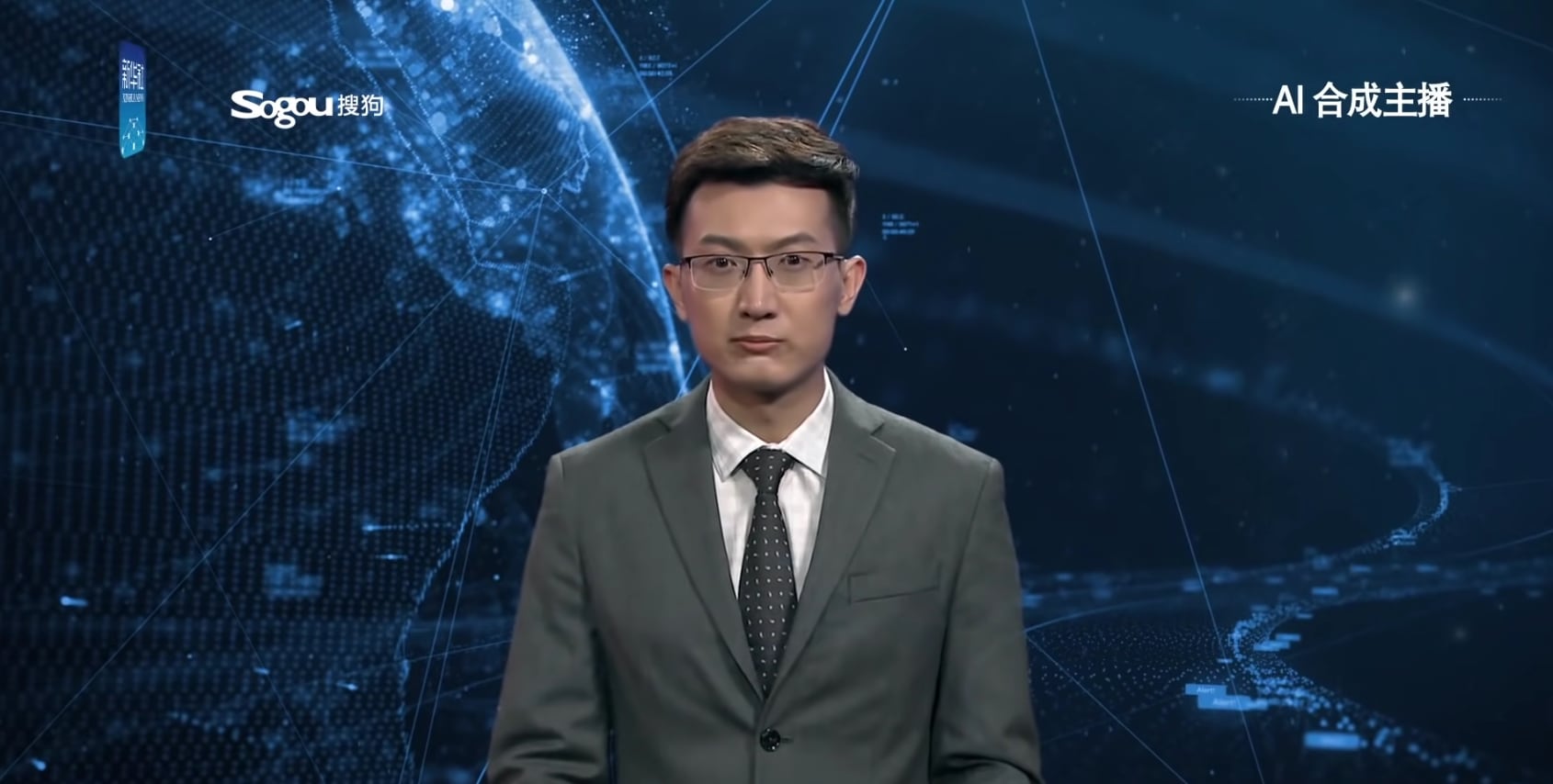 Robot en noticiero de China