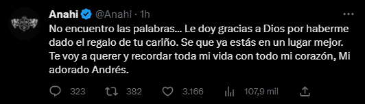 Anahí le da un último adiós a su amigo Andrés García