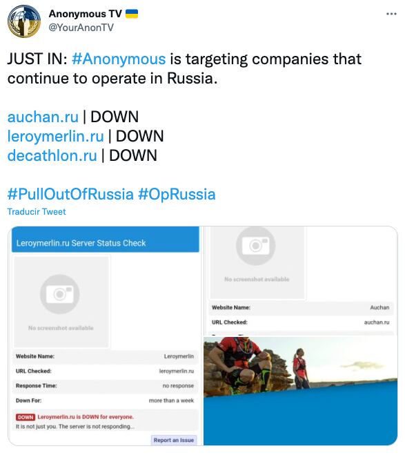 El grupo está en guerra contra Rusia