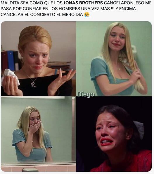 Los memes de la cancelación de los conciertos de los Jonas Brothers en México