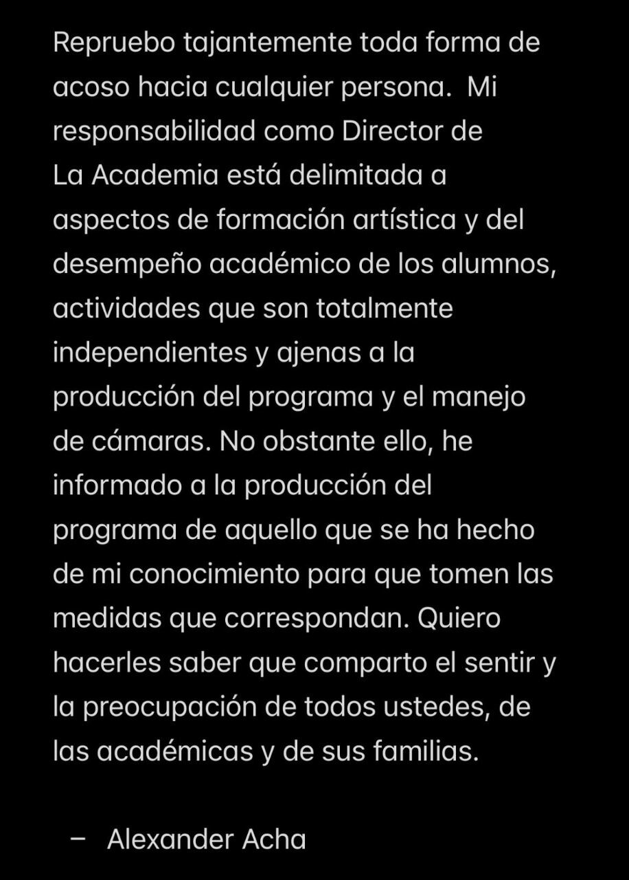 Comunicado, Alexander Acha