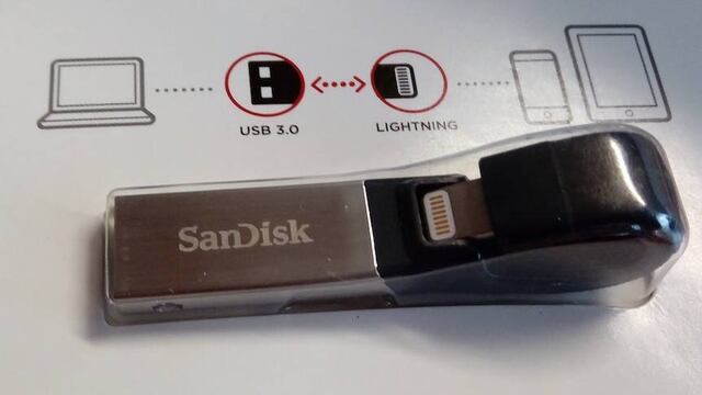 Unidad Flash iXpand de Sandisk.