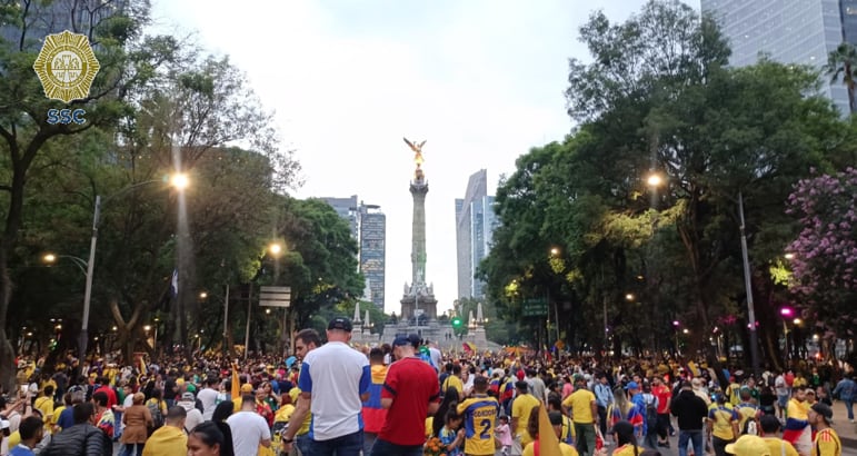 Colombianos toman el Ángel de la Independencia por su debut en el Mundial 2026