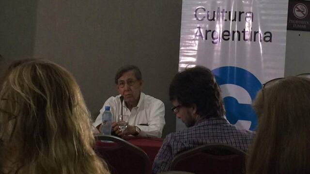 El líder mexicano de izquierda, Cuauhtémoc, durante el encuentro.