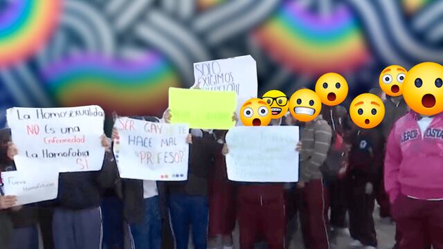 Protesta de alumnos de secundaria por despido de su maestro