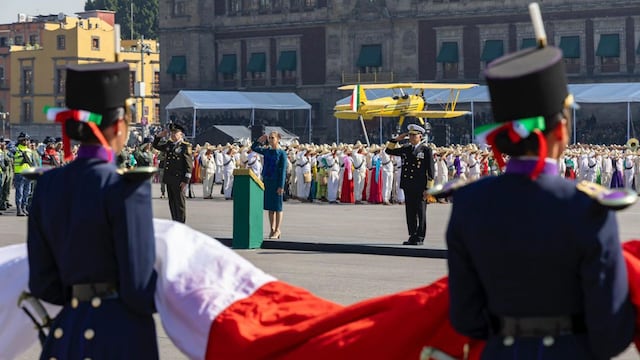 Claudia Sheinbaum Pardo, presidenta de México, encabezó la ceremonia cívico-militar con motivo del CVX Aniversario del Inicio de la Revolución Mexicana