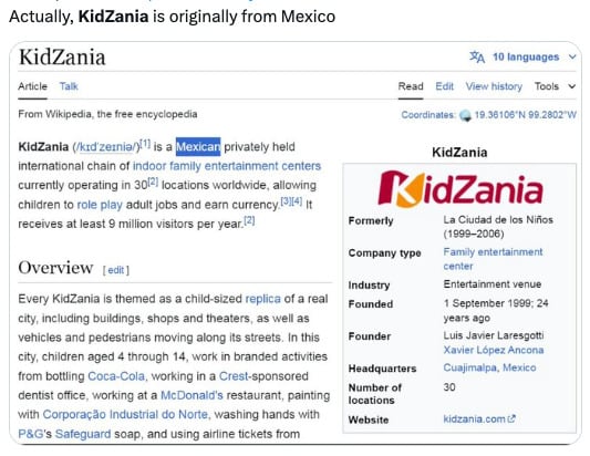 Usuarios defienden el origen mexicano de KidZania, luego de que aseguraran era de Japón