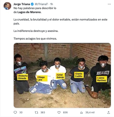 Indignación por crimen contra jóvenes desaparecidos en Lagos de Moreno