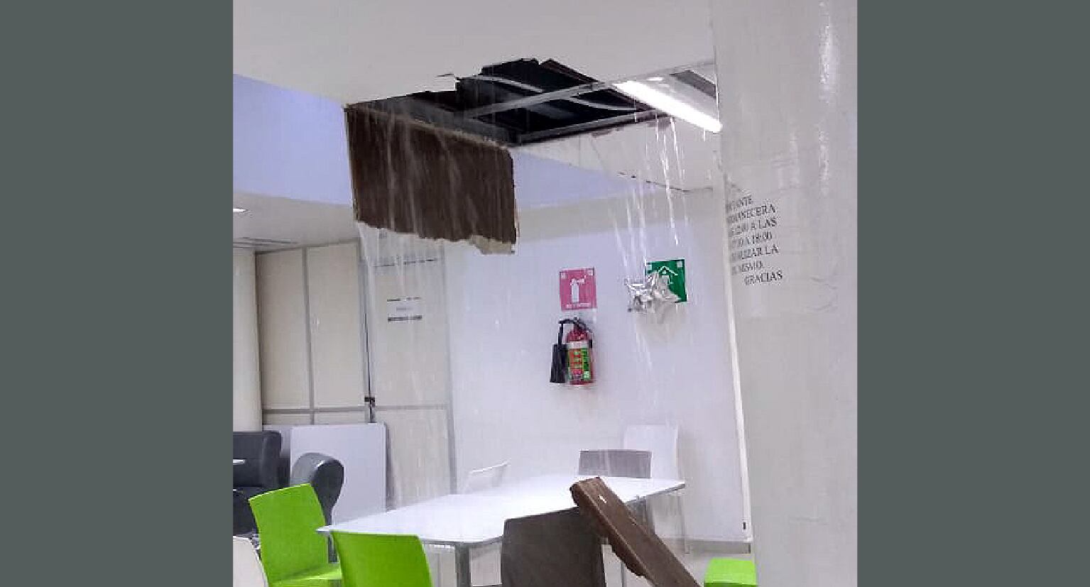 Inundación en Hospital General Dr. Darío Fernández Fierro