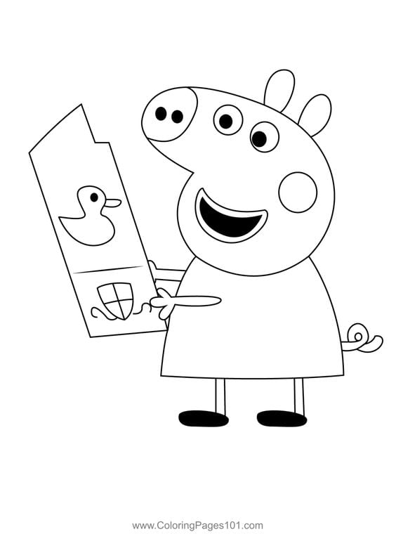 Dibujos de Peppa Pig para colorear por el Día del Caricaturista