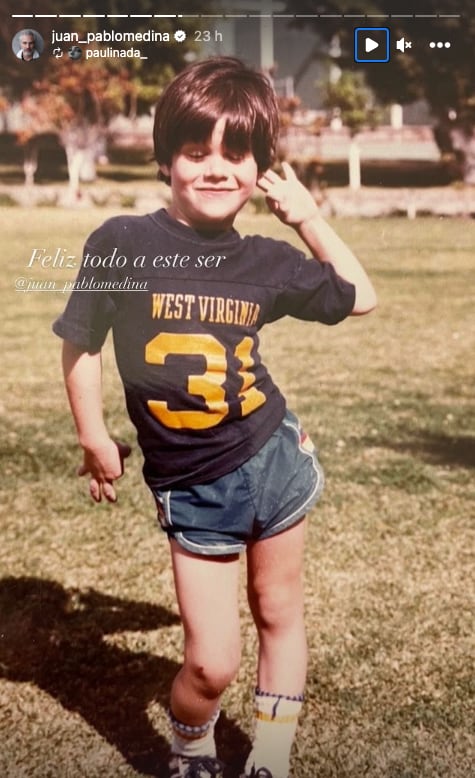 Paulina Dávila felicita a Juan Pablo Medina por su cumpleaños