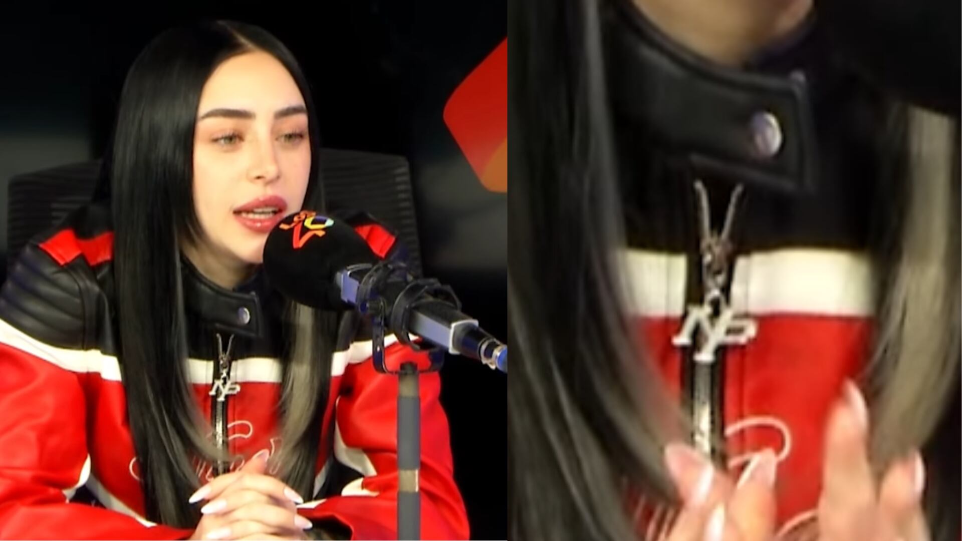 Nicki Nicole trae un collar con las iniciales 'N y P', y ya ven que es por Peso Pluma.