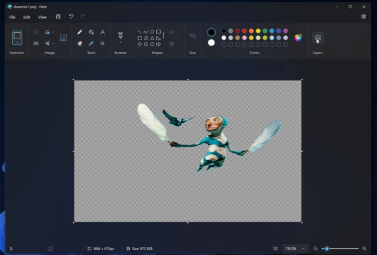 Nuevas funciones en Paint